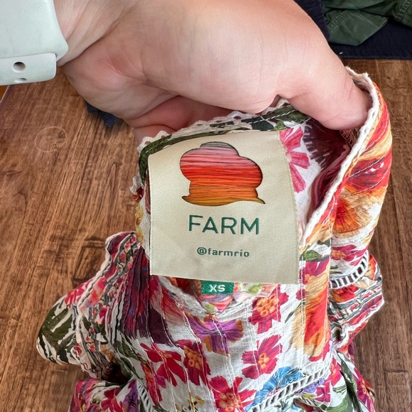 Farm Rio Off-White Tropical Yard Blouse - Picture 3 of 3